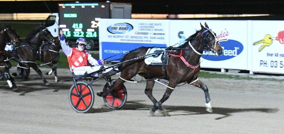 A big salute for Riley Pace to celebrate the first win of his career (Claire Weston photograph)