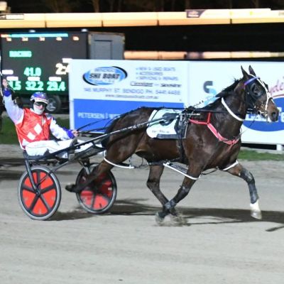 A big salute for Riley Pace to celebrate the first win of his career (Claire Weston photograph)