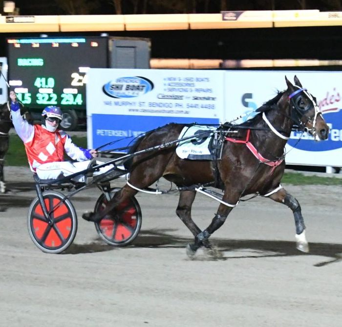 A big salute for Riley Pace to celebrate the first win of his career (Claire Weston photograph)