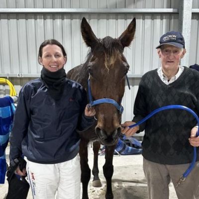 Kerryn and Peter Manning with Wild Bull