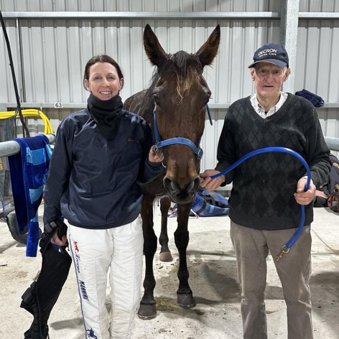 Kerryn and Peter Manning with Wild Bull