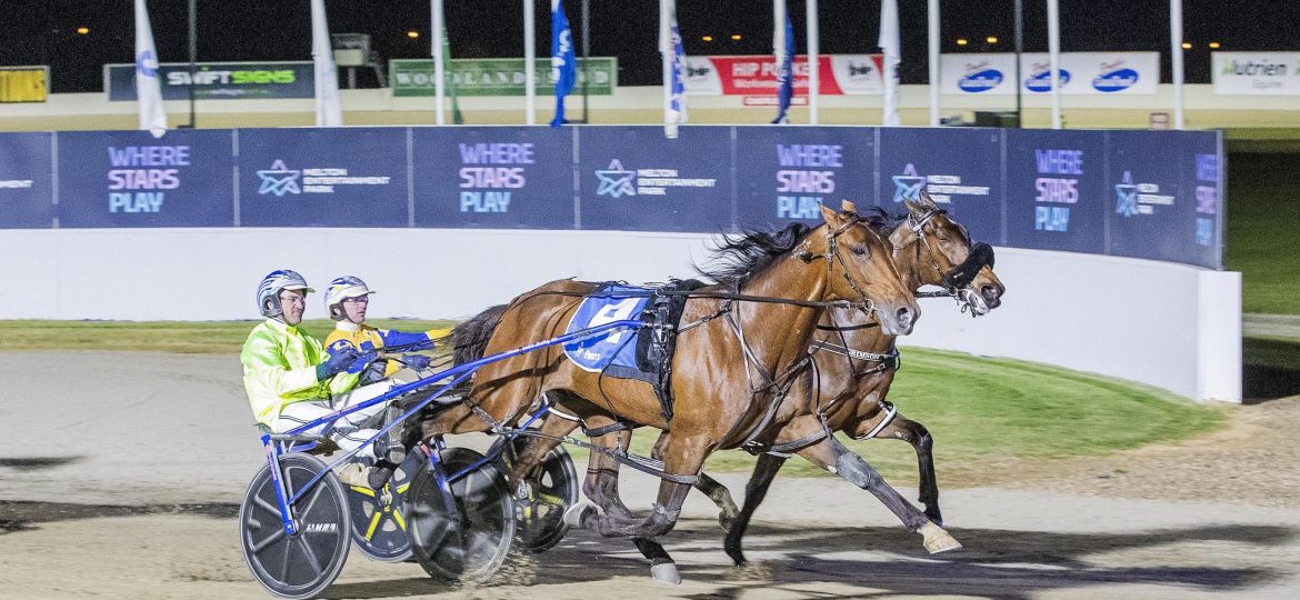 Race 6: Melton Park, Victoria Cup Night, Saturday 18-11-2025 Sportsbet Victoria Cup (Group 1)(No Nr.) Winner: Kingman (4) Trainer & Driver: Luke McCarthy Race Distance: 2,240 metres, Mile Rate: 1.52.2