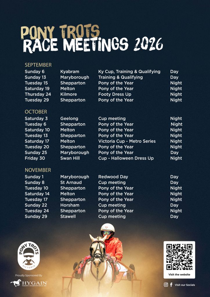 Pony Trots Calendar Sept - Nov 2026