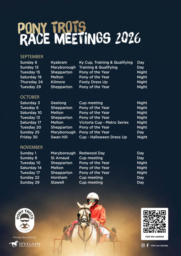 Pony Trots Calendar Sept - Nov 2026